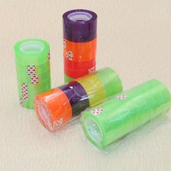 4pcs Student Tape Transparent Small Tape Stationery Office Transparent