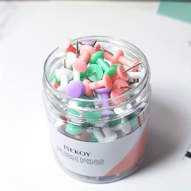 100pcs Push Pins Thumb Tacks For Bulletin Board Office Tacks Colorful Pins