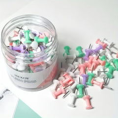 100pcs Push Pins Thumb Tacks For Bulletin Board Office Tacks Colorful Pins