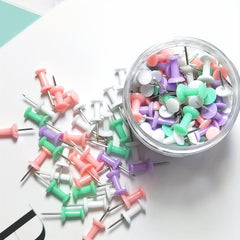 100pcs Push Pins Thumb Tacks For Bulletin Board Office Tacks Colorful Pins