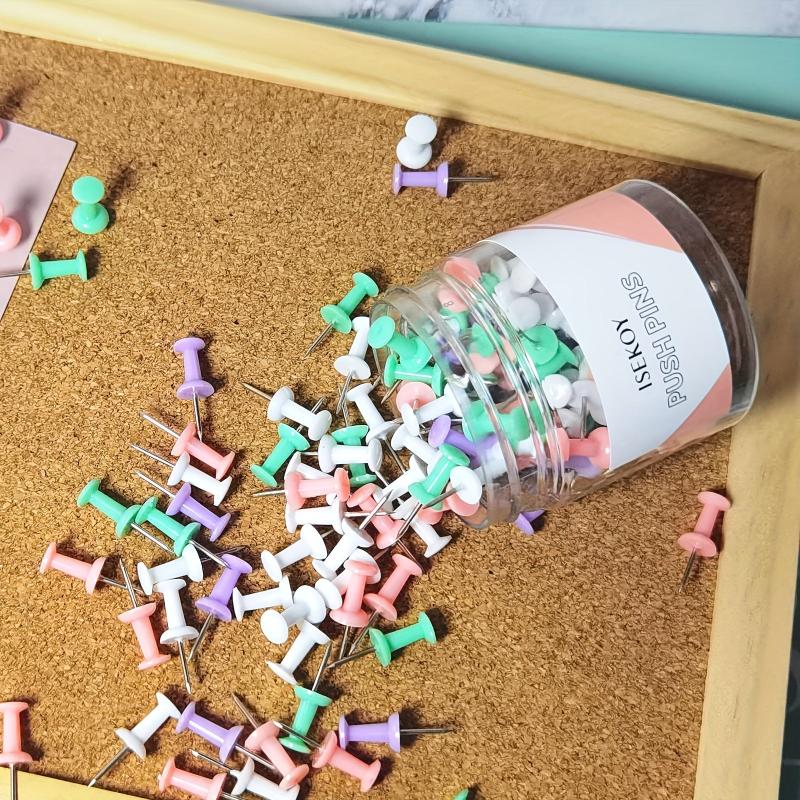 100pcs Push Pins Thumb Tacks For Bulletin Board Office Tacks Colorful Pins