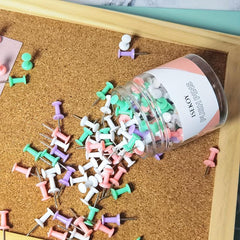 100pcs Push Pins Thumb Tacks For Bulletin Board Office Tacks Colorful Pins