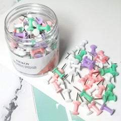 100pcs Push Pins Thumb Tacks For Bulletin Board Office Tacks Colorful Pins