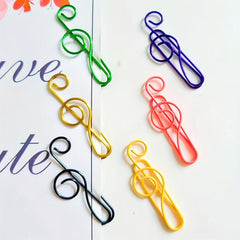 12pcs Mixed Colour Musical Notes Paper Clips with Storage Box