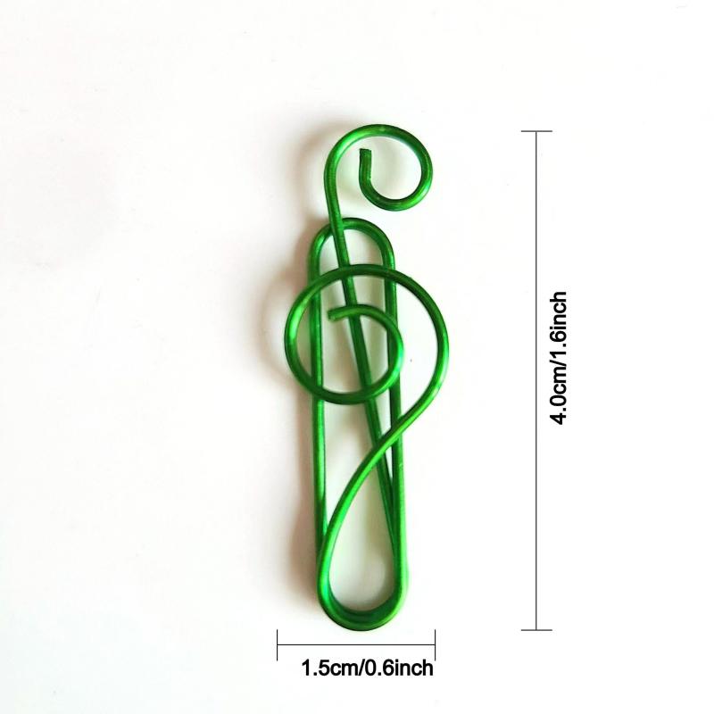 12pcs Mixed Colour Musical Notes Paper Clips with Storage Box