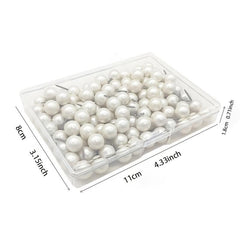 100pcs Pearl Round Ball Pushpin Corkboard Office Pin
