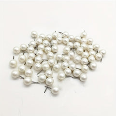 100pcs Pearl Round Ball Pushpin Corkboard Office Pin