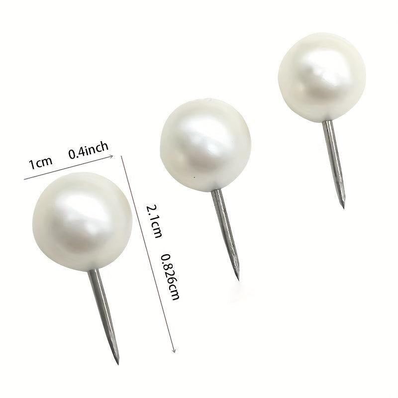 100pcs Pearl Round Ball Pushpin Corkboard Office Pin