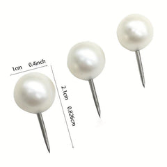 100pcs Pearl Round Ball Pushpin Corkboard Office Pin