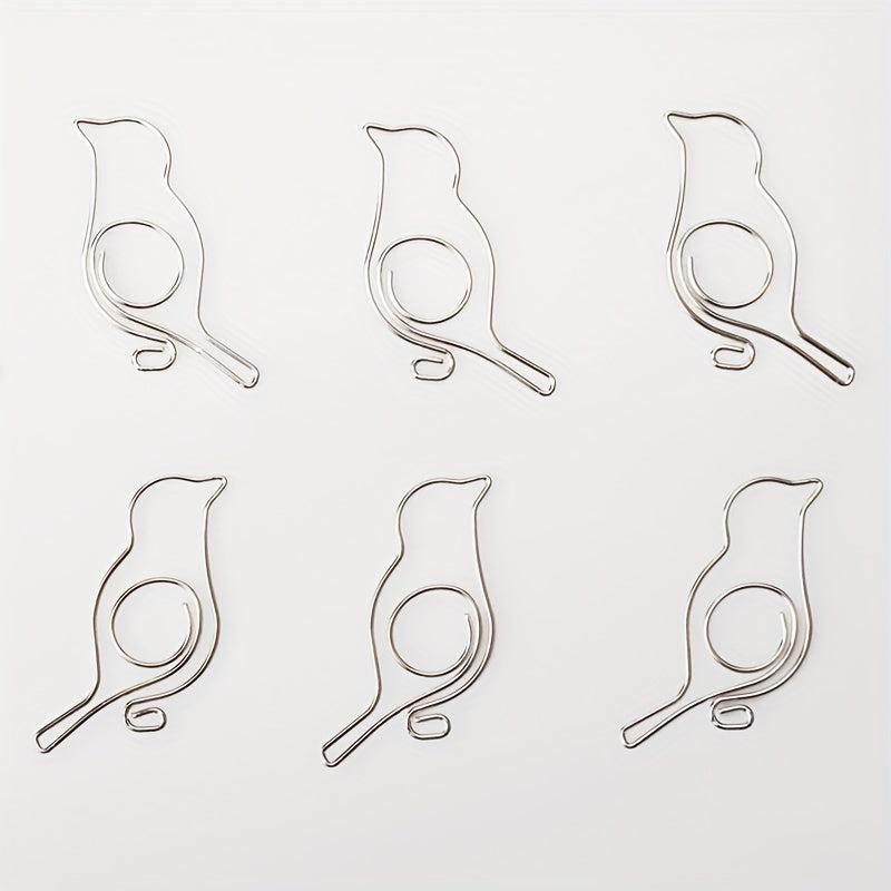 10pcs Bird Paper Clips for Desk Organizers Bookmark Clip