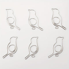 10pcs Bird Paper Clips for Desk Organizers Bookmark Clip