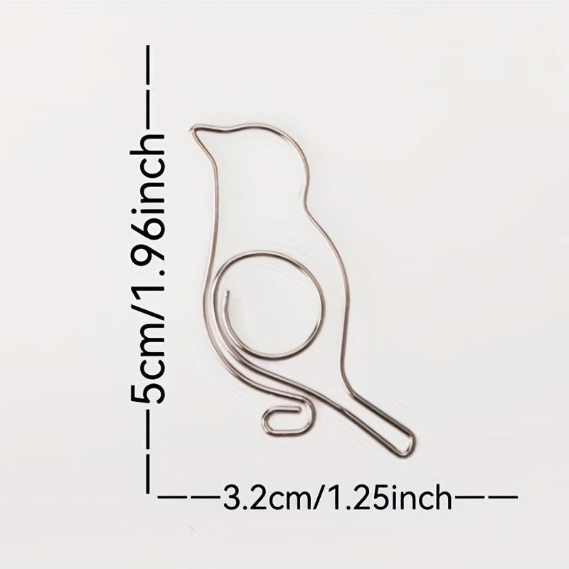 10pcs Bird Paper Clips for Desk Organizers Bookmark Clip