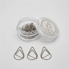 Water Drop Metal Paper Clip Bookmark