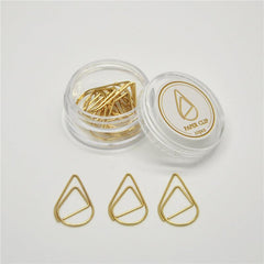 Water Drop Metal Paper Clip Bookmark