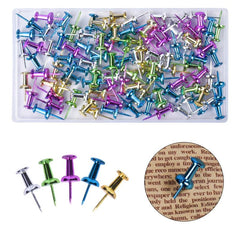 100 Colorful Push Pins for Maps and More