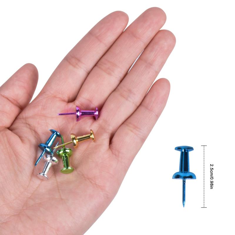 100 Colorful Push Pins for Maps and More