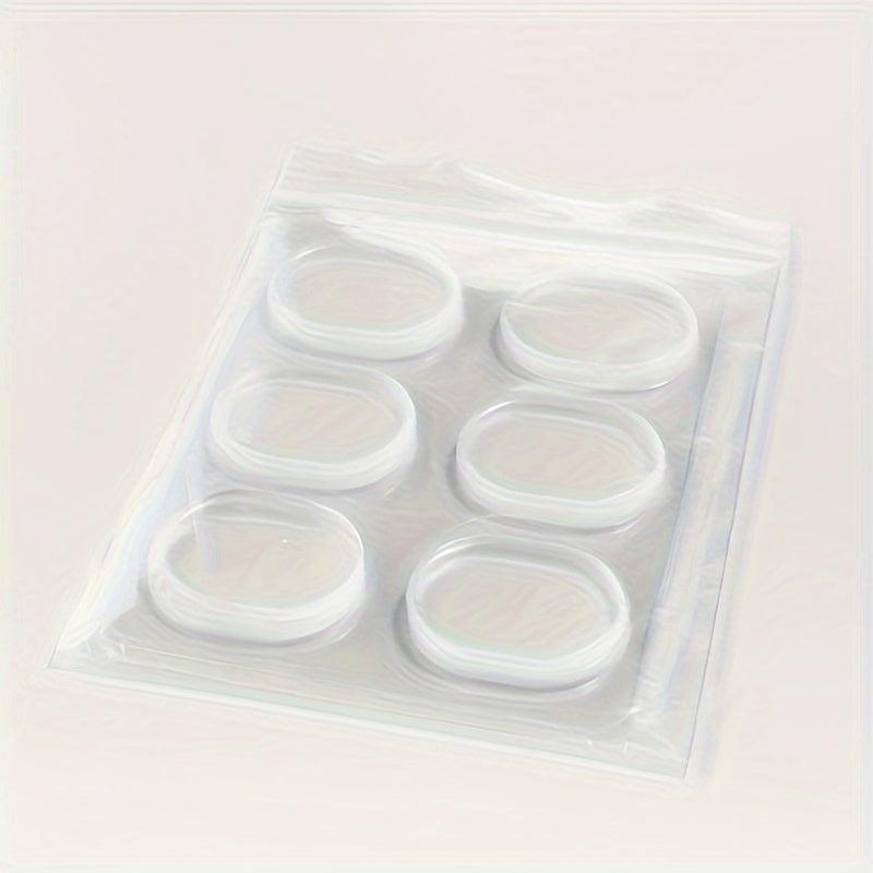 6pcs Drum Stickers Cushion Pads Anti-slip Glass Desktop Pads