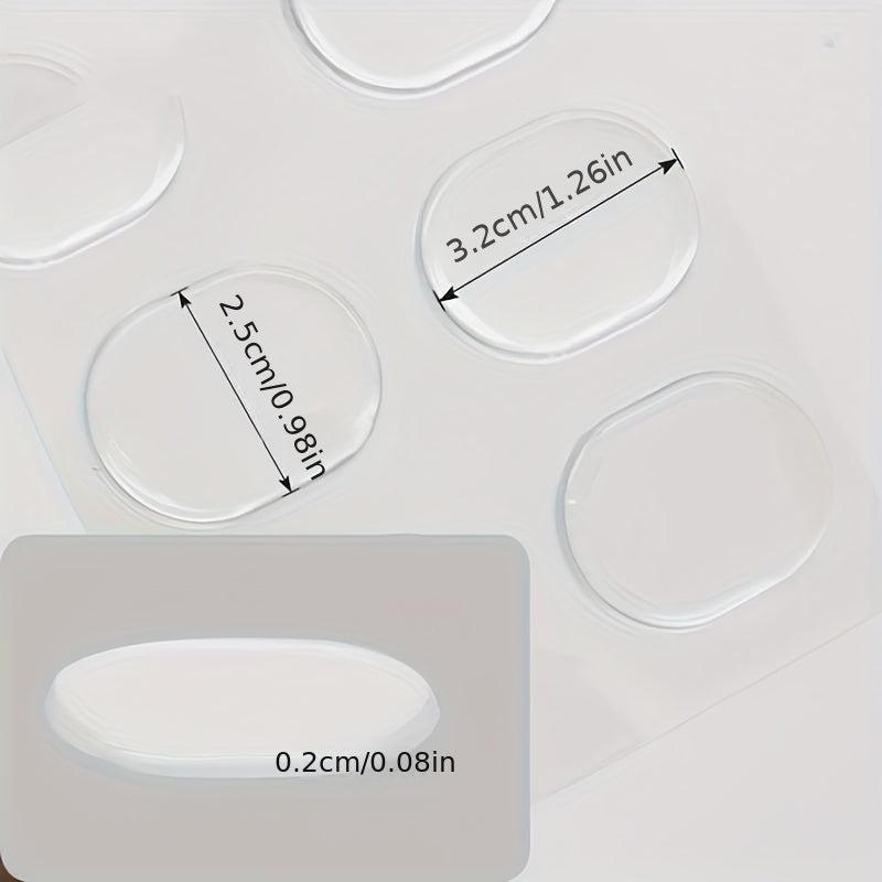 6pcs Drum Stickers Cushion Pads Anti-slip Glass Desktop Pads