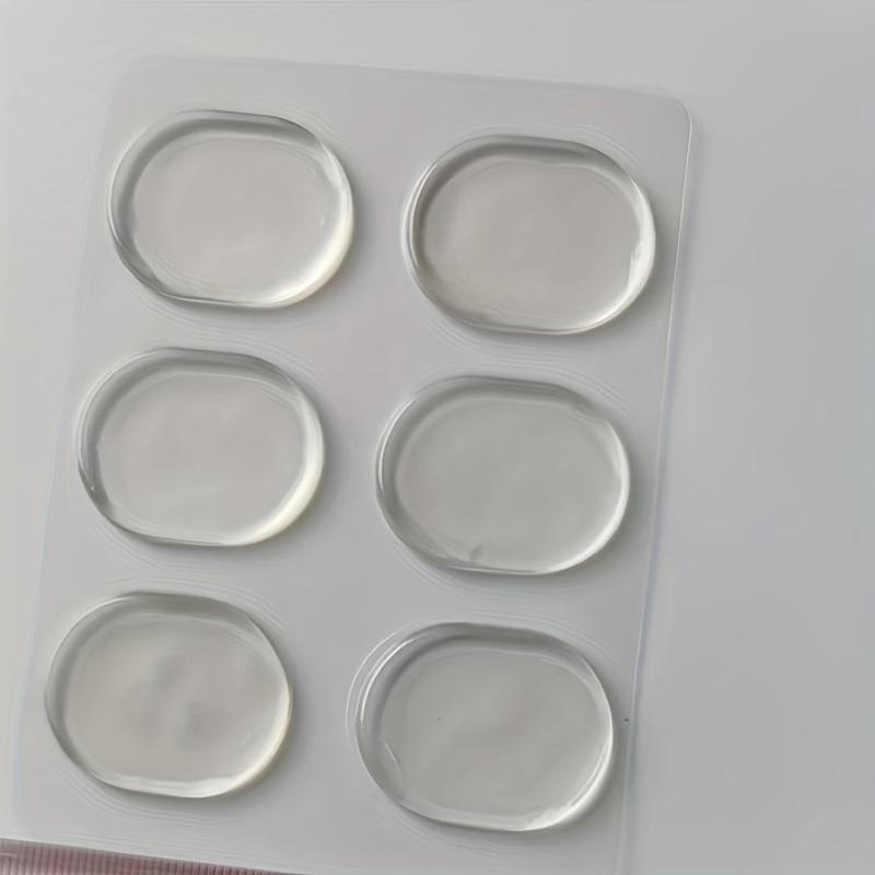 6pcs Drum Stickers Cushion Pads Anti-slip Glass Desktop Pads