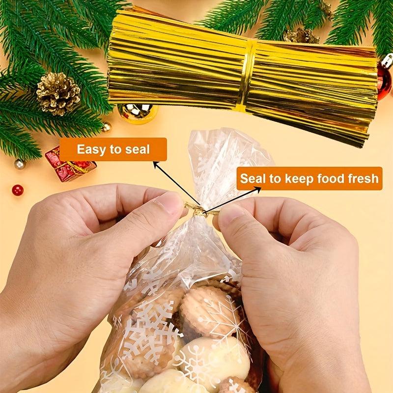 750 Metal Twisted Ties for Sealing Gift Bags, Bread, Candy & Cookies