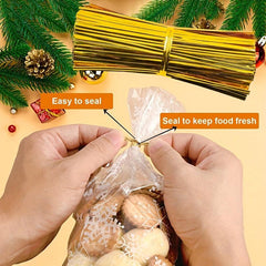 750 Metal Twisted Ties for Sealing Gift Bags, Bread, Candy & Cookies