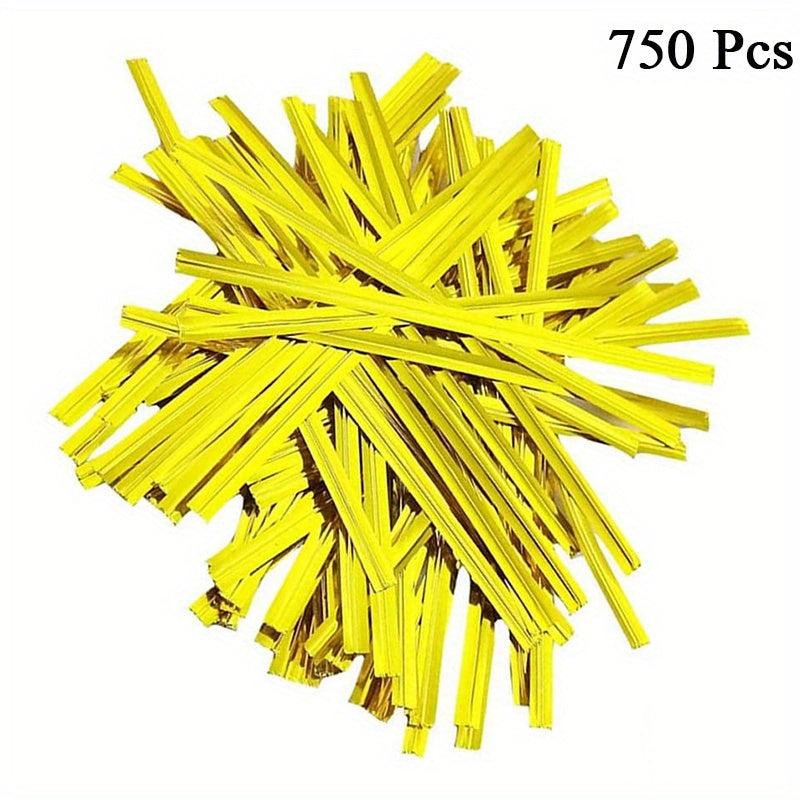 750 Metal Twisted Ties for Sealing Gift Bags, Bread, Candy & Cookies
