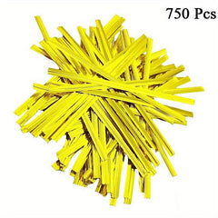 750 Metal Twisted Ties for Sealing Gift Bags, Bread, Candy & Cookies