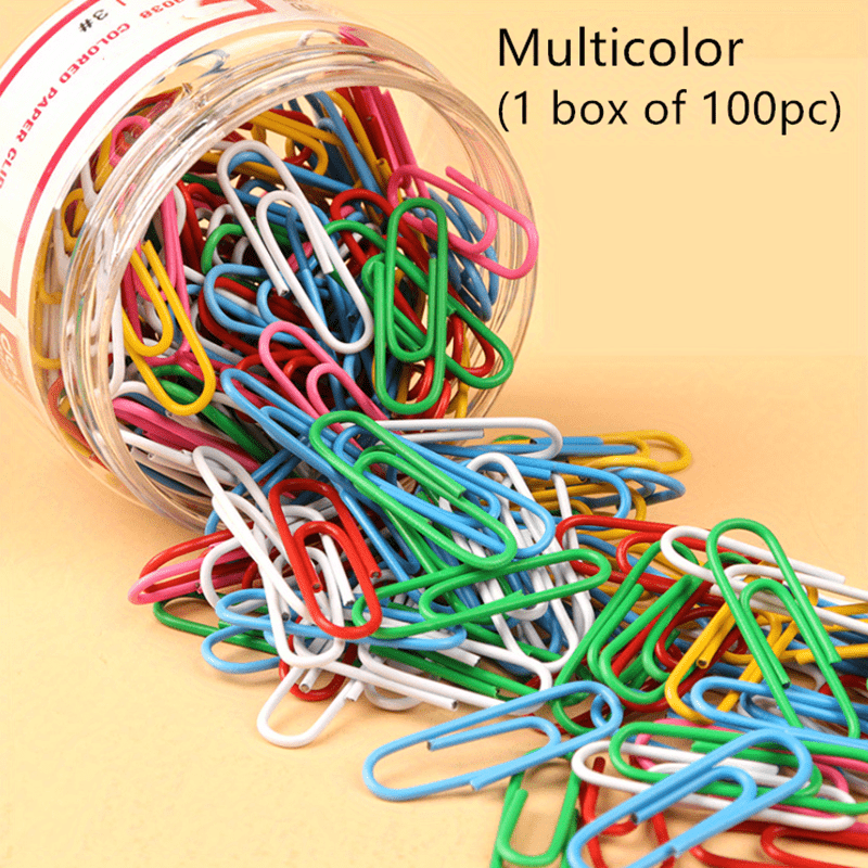 150pcs Silver Paper Clip Rust Proof Metal Nickel Plated Office Supplies