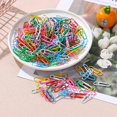 150pcs Silver Paper Clip Rust Proof Metal Nickel Plated Office Supplies