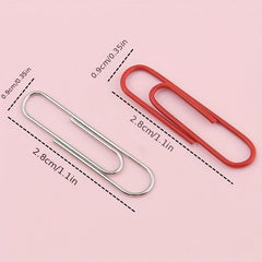 150pcs Silver Paper Clip Rust Proof Metal Nickel Plated Office Supplies