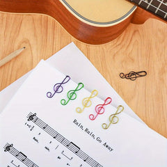30pcs Music Paper Clip Metal Music Bookmark School Office Accessories