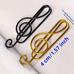 30pcs Music Paper Clip Metal Music Bookmark School Office Accessories