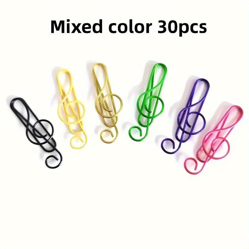 30pcs Music Paper Clip Metal Music Bookmark School Office Accessories
