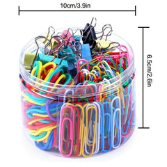 250pcs Paper Clips & Binder Clips Set Office Supply Set With Paper Clamps