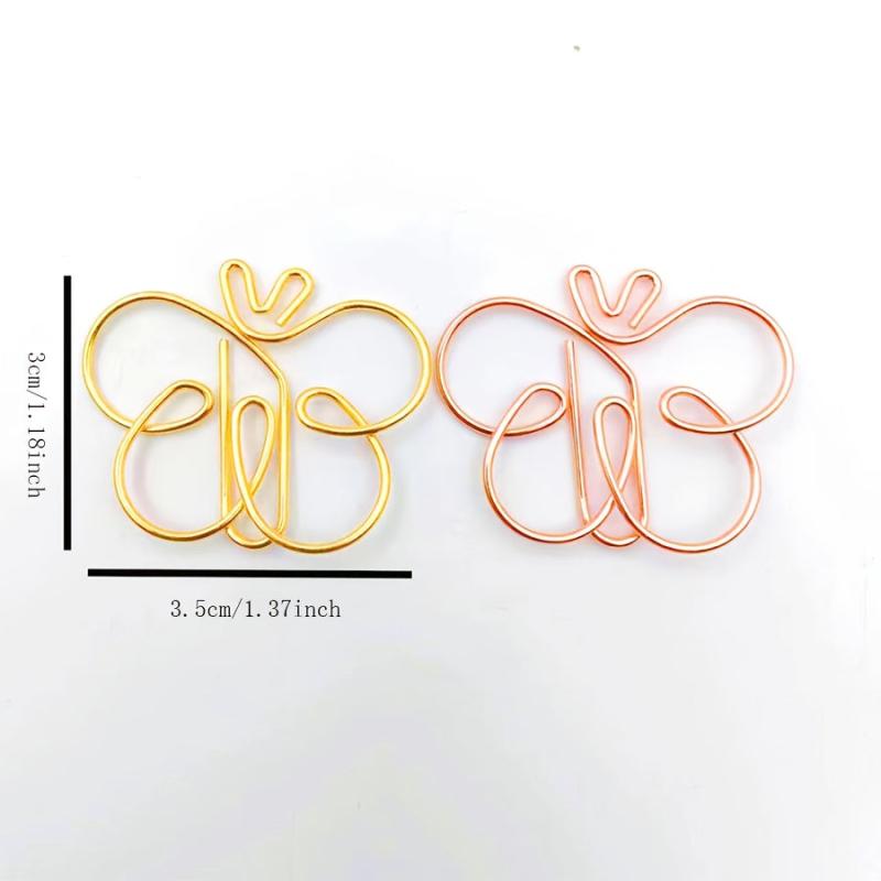 9pcs Insect Shaped Metal Paper Clips - School, Office, Home Use