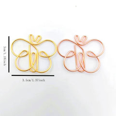 9pcs Insect Shaped Metal Paper Clips - School, Office, Home Use