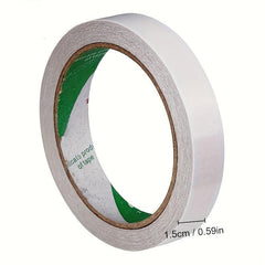5pcs Strong Double-sided Tape 12m x 15mm Transparent Adhesive Cotton Paper