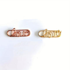 20pcs Paper Clips Clear Box Rose & Yellow Golden Fun Office School Wedding