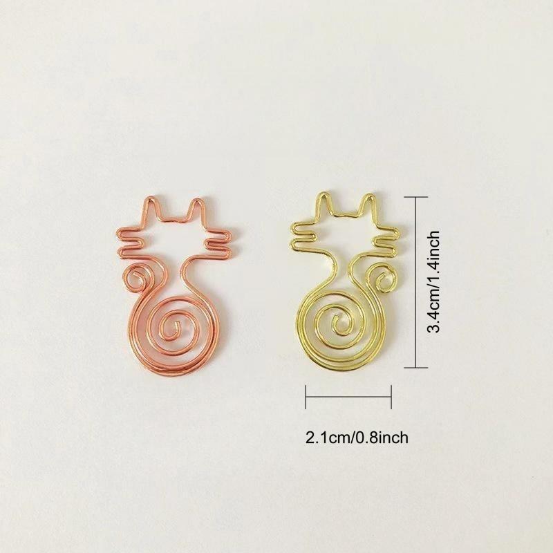 20pcs Paper Clips Clear Box Rose & Yellow Golden Fun Office School Wedding