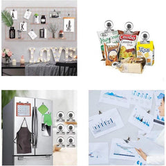 10pcs Magnetic Clips for Fridge Whiteboard Locker Office Display