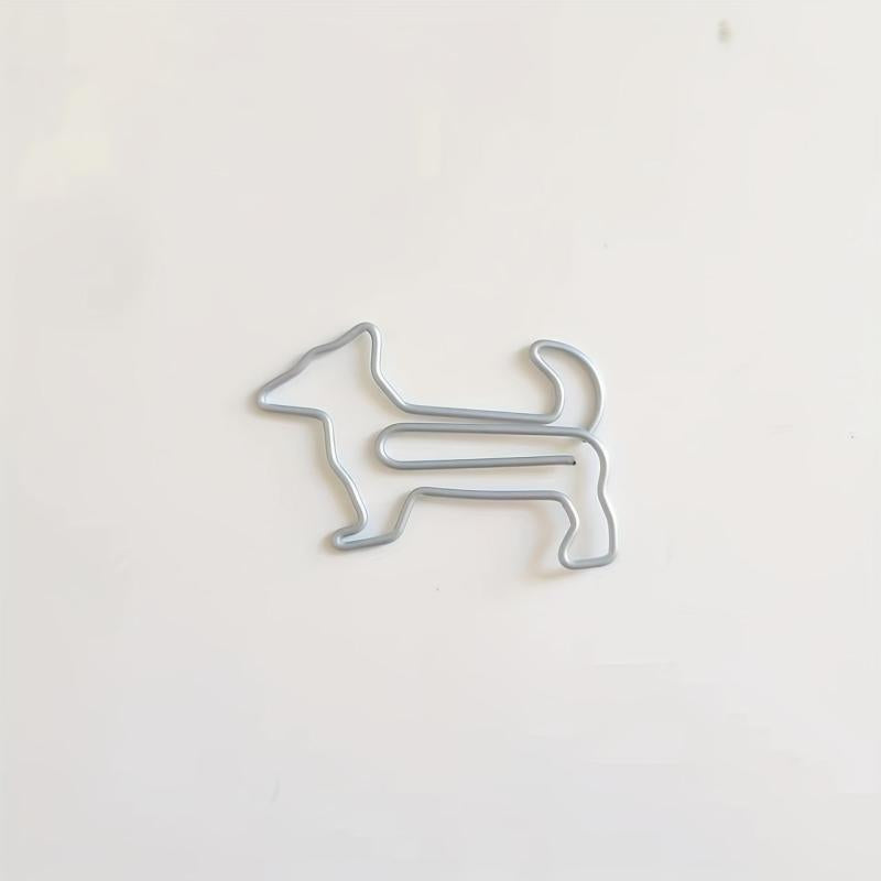 50pcs Mixed Dog Shaped Paper Clips in Cute Plastic Box