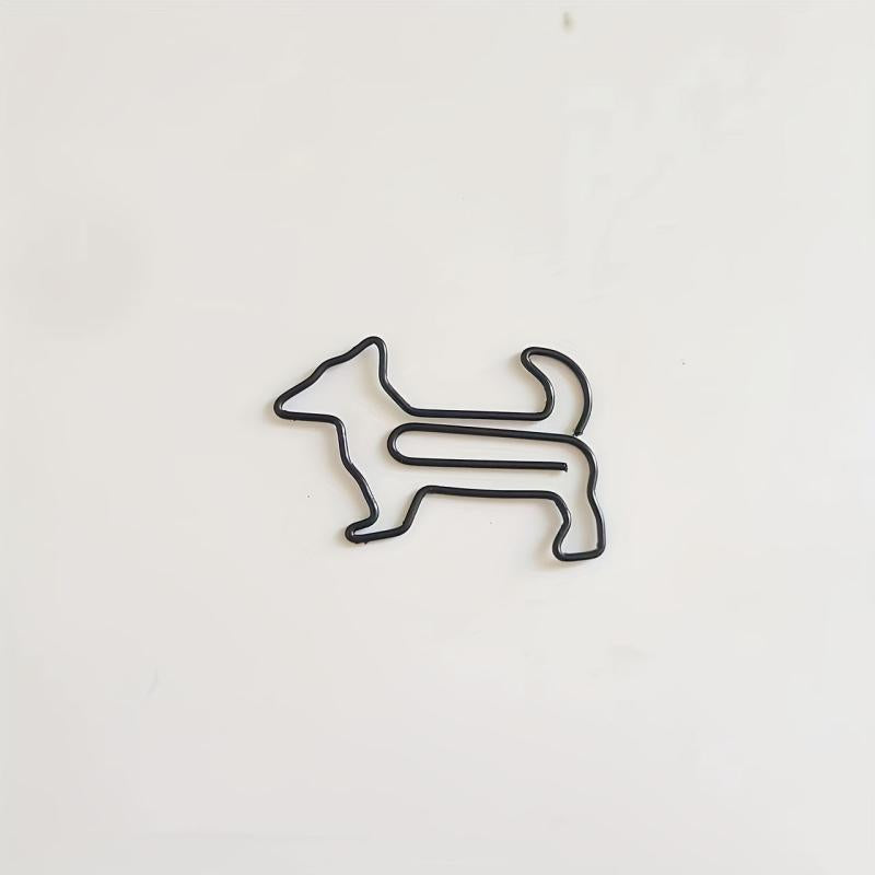 50pcs Mixed Dog Shaped Paper Clips in Cute Plastic Box