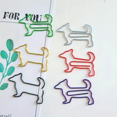 50pcs Mixed Dog Shaped Paper Clips in Cute Plastic Box