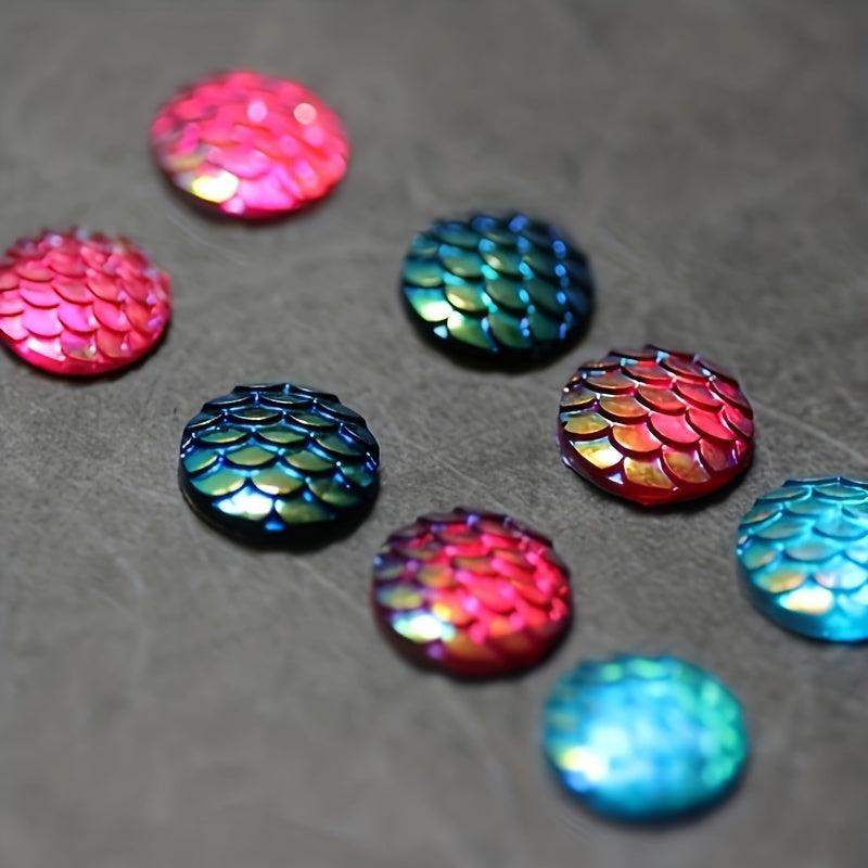30pcs Fish Scale Gradient Push Pins Student Office Wall Decoration