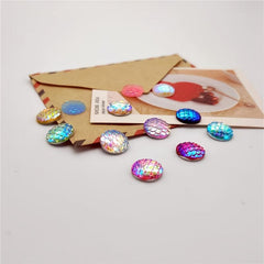30pcs Fish Scale Gradient Push Pins Student Office Wall Decoration