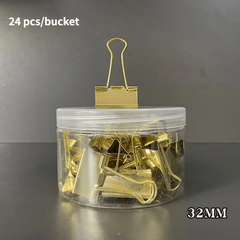 Golden Long Tail Clip Metal Binder Paper Clip Barrel Ticket Clip