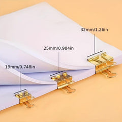 Golden Long Tail Clip Metal Binder Paper Clip Barrel Ticket Clip