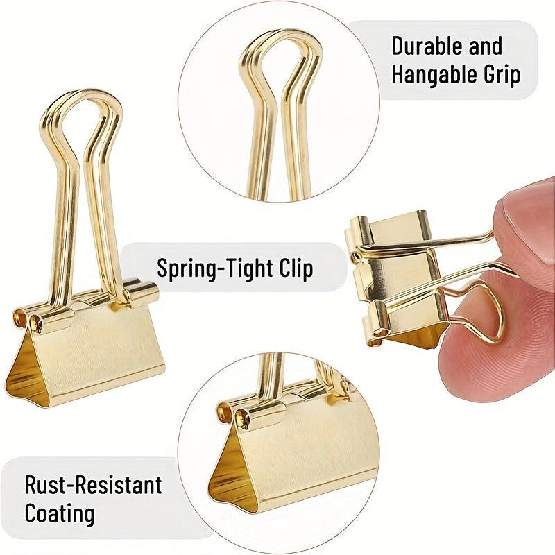 Golden Long Tail Clip Metal Binder Paper Clip Barrel Ticket Clip