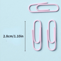 50pcs Makaron Paper Clips Creative Boxed Small Paper Clips