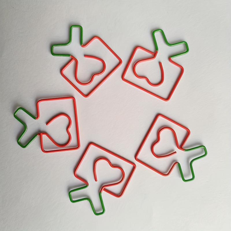 10Pcs Double Christmas Tree Paperclips with Storage Boxes